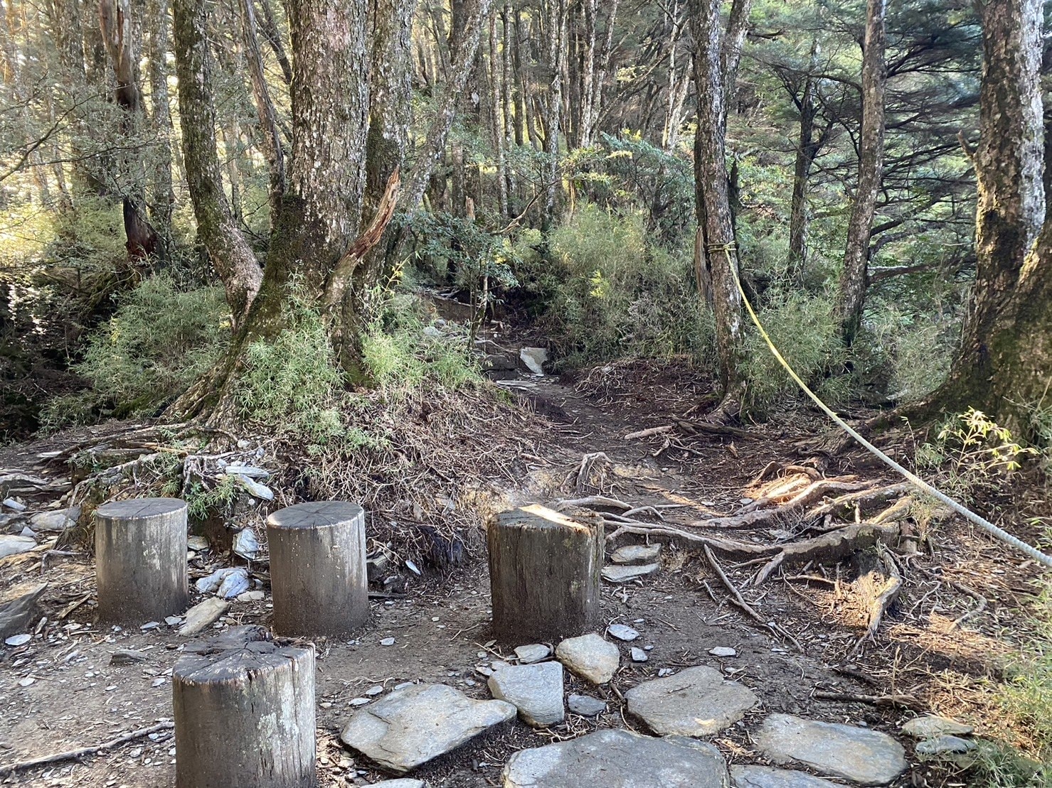 塔關山路程紀錄，1K木樁休息區