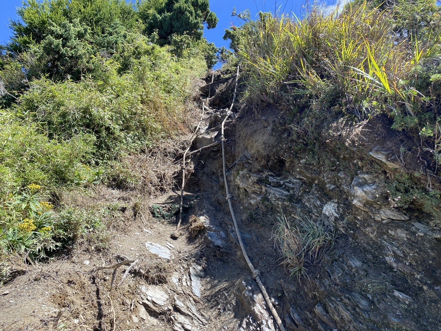 關山嶺山登山路程紀錄-拉繩路段