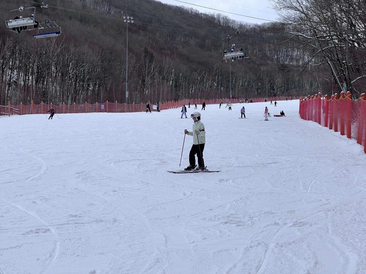 江原道High One滑雪場、自由練習