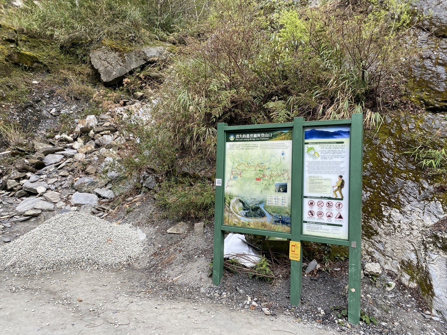 庫哈諾辛山登山路程紀錄-進涇橋登山口