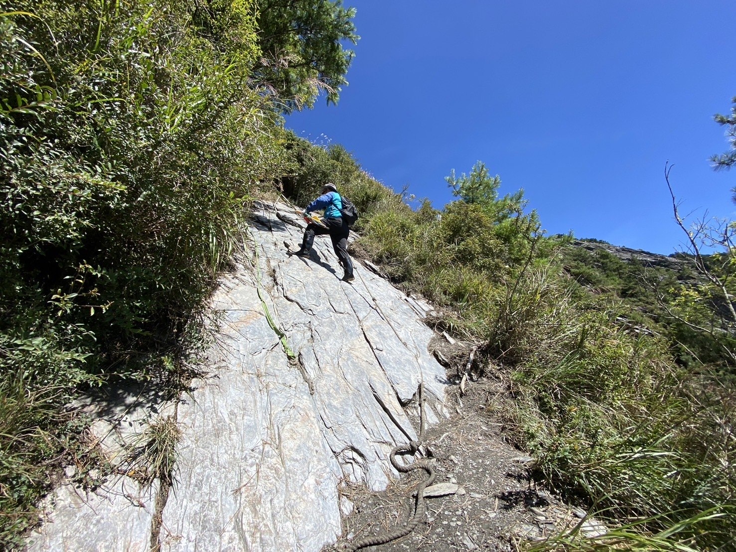 關山嶺山登山路程紀錄-攀岩路段