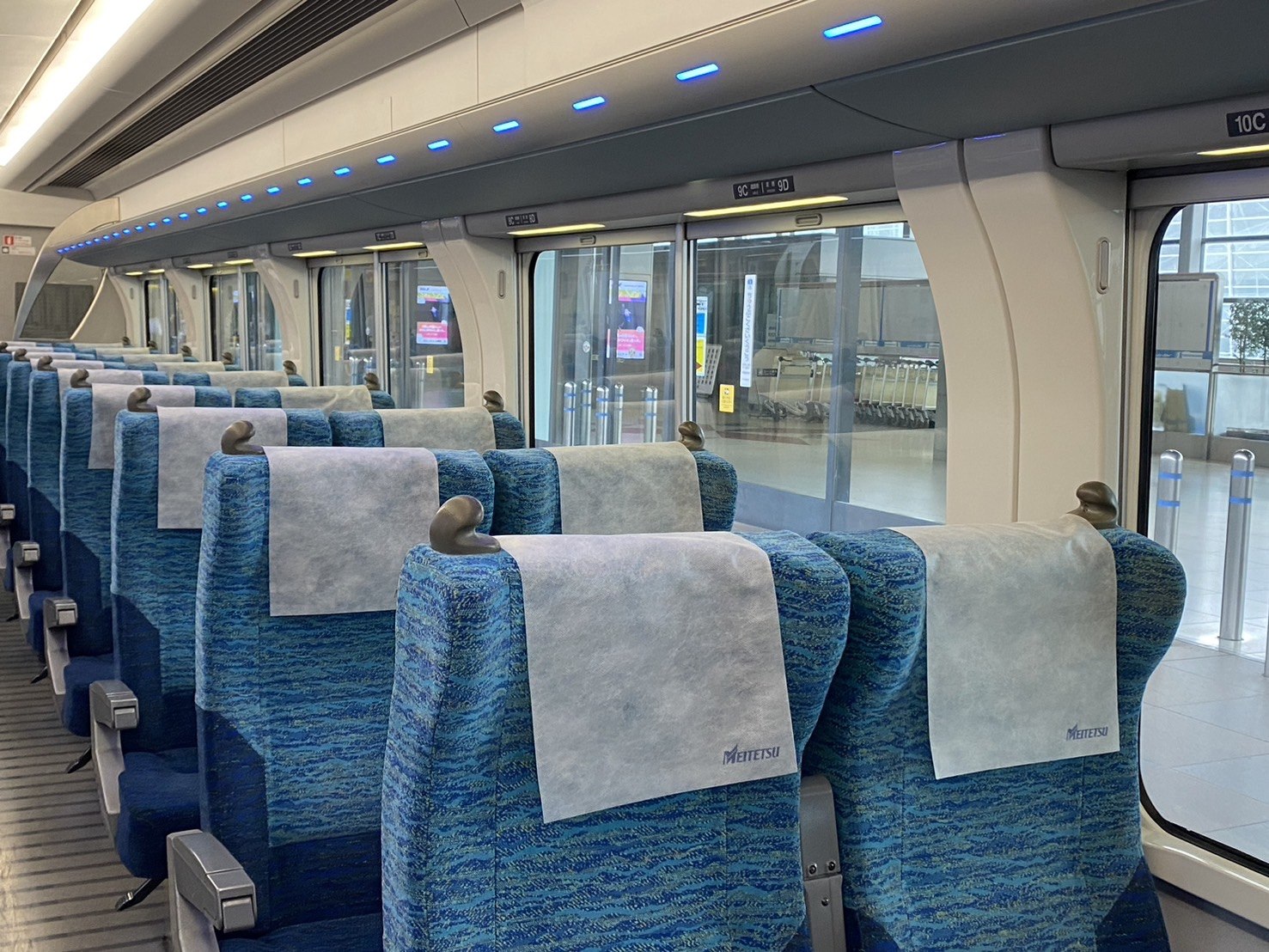 名古屋機場到市區交通、特急列車座位、μ-SKY座位