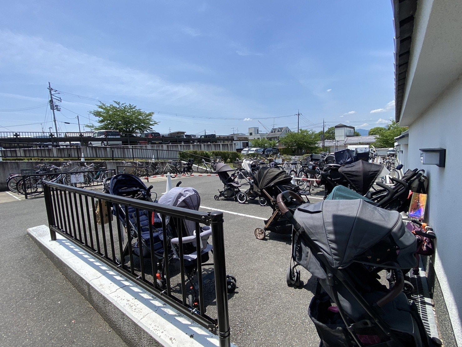 京都景點、伏見稻荷大社、推車停放區
