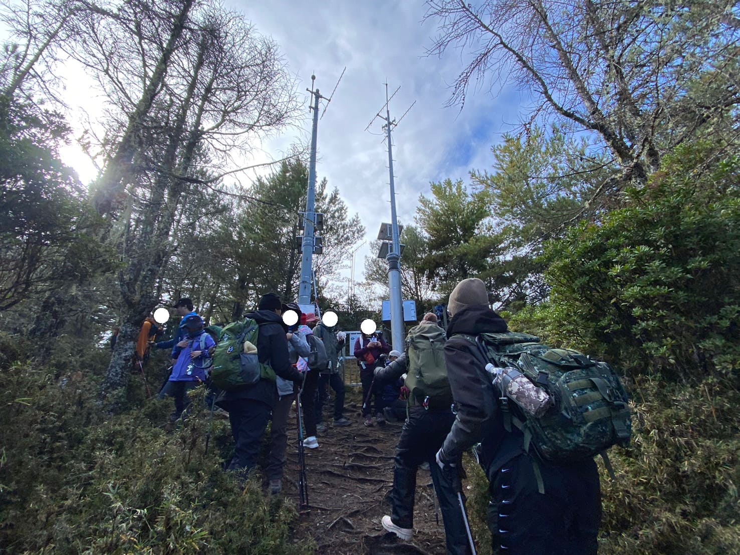 郡大山登山路程紀錄、中央氣象局監測站