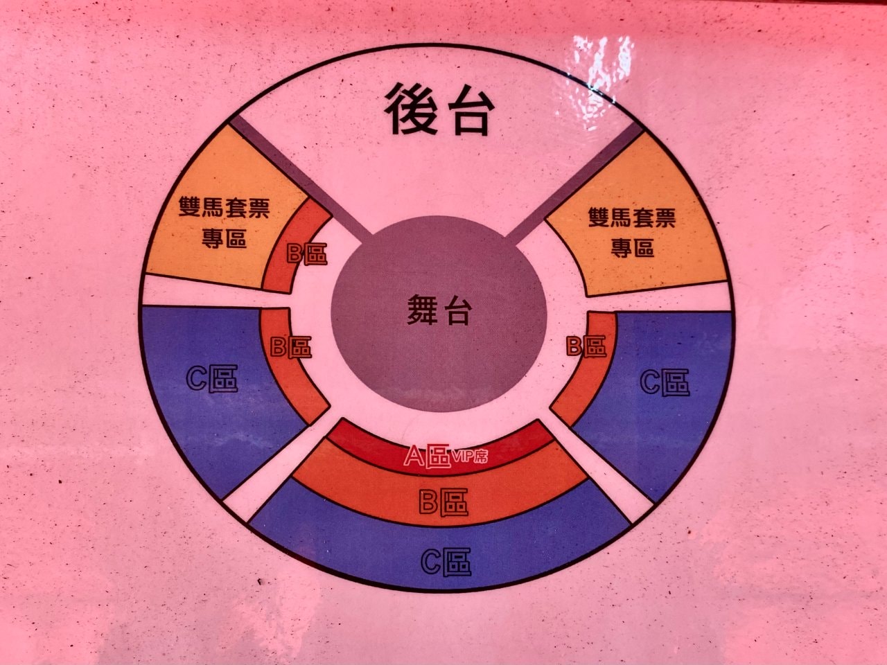 台中|后里瘋馬大馬戲團|精彩絕倫的特技表演太好看啦!!后里馬場一日遊 - 第4張圖 台中后里瘋馬大馬戲團座位圖